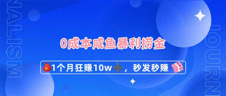 （14257期）0成本闲鱼暴利捞金，1个月狂赚10W+，秒发秒赚新玩法-翻身资源站