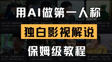 用AI做第一人称独白影视解说，手把手教学，保姆级教程-翻身资源站